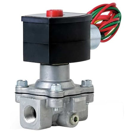 ASCO Solenoid Valve, 2-way, 2-position, Normally Closed, 1/2 in Pipe Size, 120v Ac, High Flow, Aluminum - EF8215G020