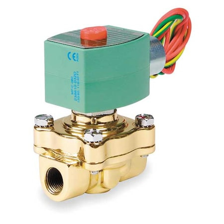 ASCO Solenoid Valve, 2-way, 2-position, Normally Closed, 1/2 in Pipe Size, 120v Ac, High Temperature - 8222G094