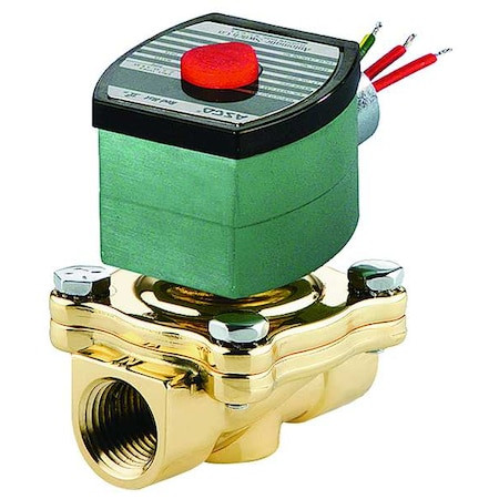 ASCO Solenoid Valve, 2-way, 2-position, Normally Open, 1 in Pipe Size, 24v Dc, High Flow, Pilot Operated - 8210G014 24/DC