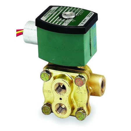 ASCO Solenoid Valve, 4-way, 2-position, Universal, 1/4 in Pipe Size, 120v Ac, Namur Mount, Direct Acting - EF8342G001
