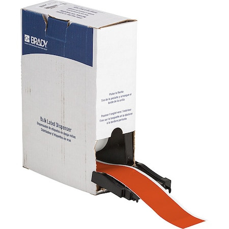 BRADY Continuouslabelstock,orange,gloss,2inw - BM7C-2000-584-OR