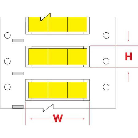 BRADY Write on Yellow Wire Marker Sleeves, Permasleeve(r) Polyolefin, Hx-187-2-yl-3