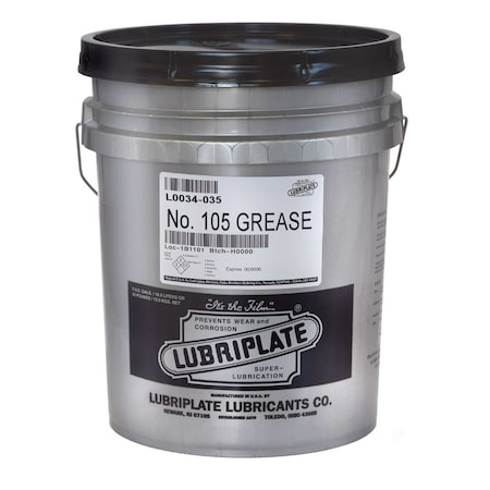 LUBRIPLATE Grease, 35 Lb, Pail, 140 Degrees F Max Op Temp, White, 100 Series - L0034-035