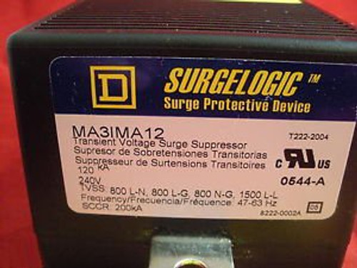 Square D MA3IMA12 Surgelogic Transient Voltage Surge Protector Suppressor 240V