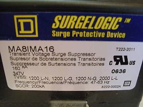 Square D MA8IMA16 Surgelogic Transient Voltage Surge Protector Suppressor 347V