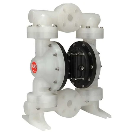 ARO Double Diaphragm Pump, Polypropylene, Air Operated, Ptfe, 123 Gpm - PD15P-YPS-PTT