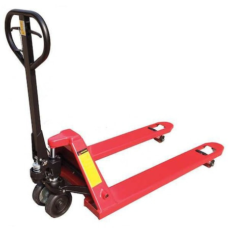 DAYTON Pallet Jack, 64 In, 27 In, Red, 5500 Lb - 12U123