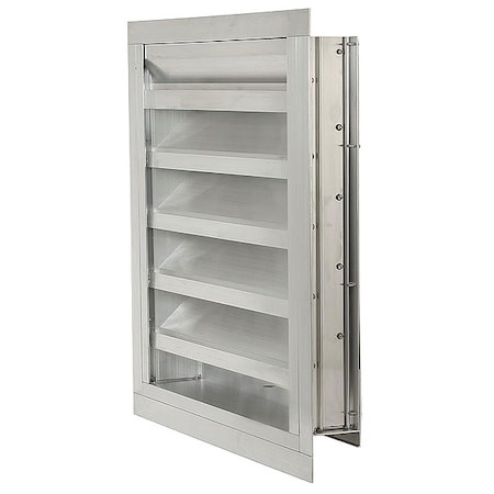 DAYTON Intake Louver,fixed, Drainable,24h X 24w - 20UA09