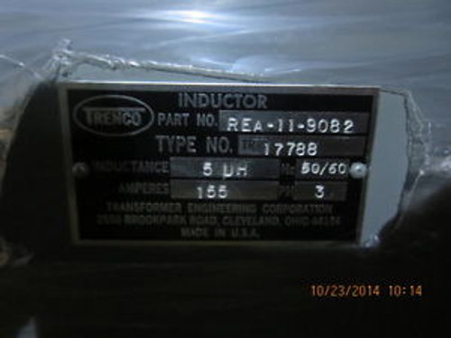 New Trenco Inductor REA-11-9082 155 AMP 3 Phase TR-17788