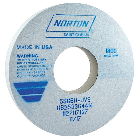 NORTON ABRASIVES Grinding Wheel, T1, 14x2x5, Ca, 60g, Med, Blue - 66253364414