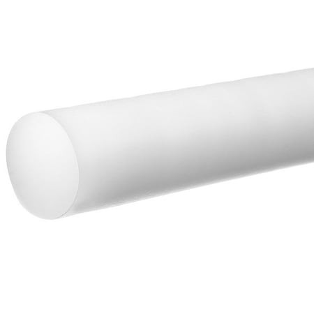 N/A Pvdf Rod, 2.75"dia, 1ftl, White - BULK-PR-PV-66