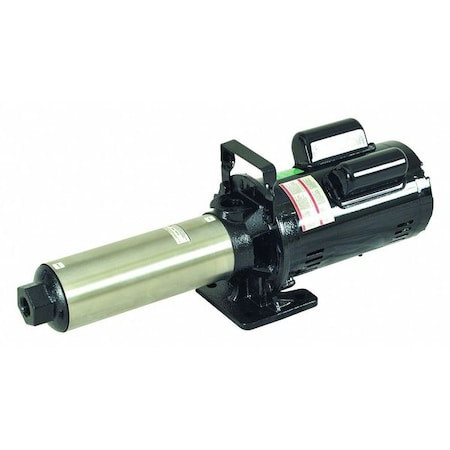 DAYTON Booster Pump, 2 Hp, 230v Ac, 1 Phase, 1 in Npt Inlet Size, 9 Stage, 134 Psi Max Pressure - 45MW78
