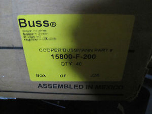 Cooper Bussman 15800-F-200  TPS Fuse Disconnect Switch Case of 40