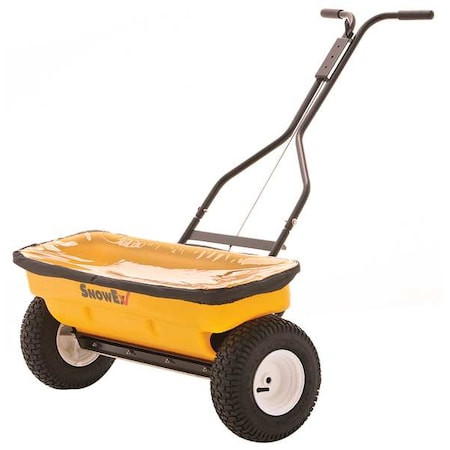 SNOWEX 160 Lbs Cap High Output Drop Walk Behind Spreader for Salt, 28 in Spread, Fixed T Handle - SD-95