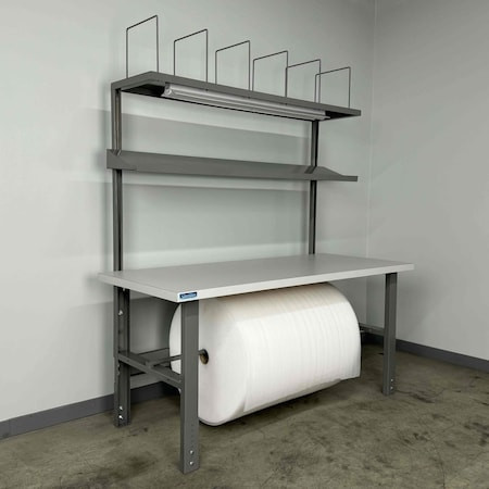 STACKBIN Packing Work Bench, 60" W, 3500 Lb. - 4-5PACK-6E-GY
