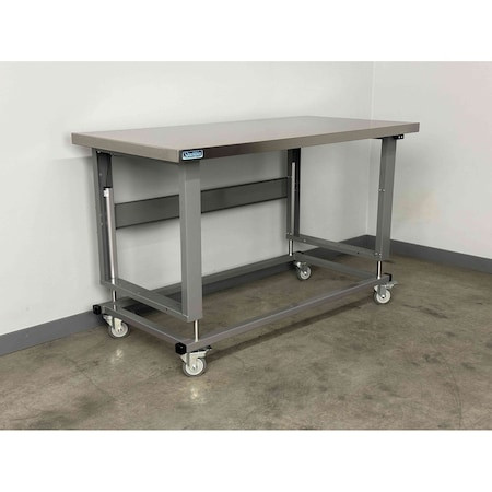 STACKBIN Workbench,mobile,electric,lift,adj. - S7230-2500-E-GN