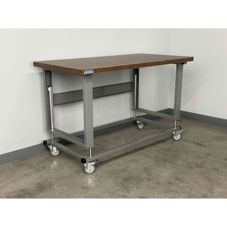STACKBIN Workbench,mobile,electric,lift,adj. - H6036-2500-E-GY