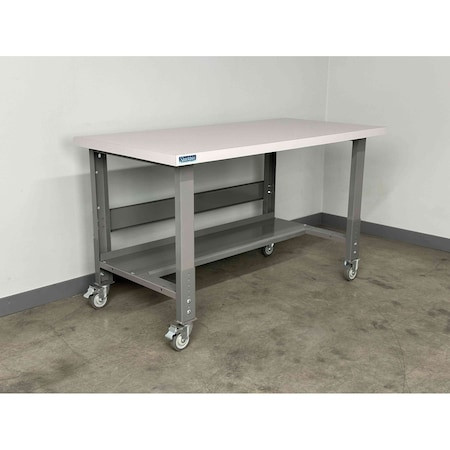STACKBIN Workbench,mobile,height,adj. - P6030-3512-BG