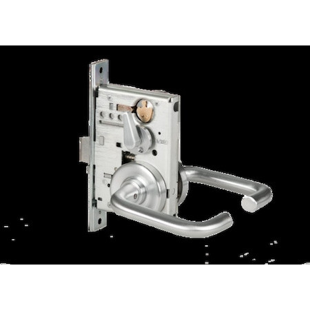 BEST Mortise 45h Lock, Entry, Lever, Rose, Satin Chrome, Lh - 45H7AB3R626LH