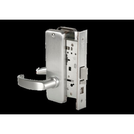 BEST Mortise 45h Lock, Storeroom, Lever, Escutcheon, Sat Chr Am, Lh - 45H7D14J626AMLH