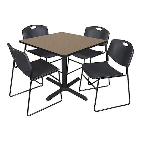 CAIN Breakroom Table and Chair Set - TB3636NO44BK