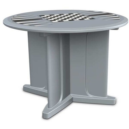 CORTECH Circle Table, 42 in W, 42 in L, 29 in H, Polyethylene Top, Gray - 66749GYGT