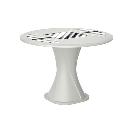 CORTECH Circle Table, Polyethylene Top, Stone Gray - 670SGGT