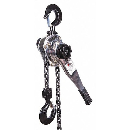 DAYTON Lever Chain Hoist, 6,000 Lb Load Capacity, 5 Ft Hoist Lift, 1 29/64 in Hook Opening - 3TR01