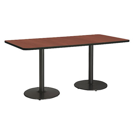 KFI Rectangle Ped Table,mahogany/black,42"x96"x29", 96" W, 42" L, 29" (cafe Height) H, Hpl Top - T4296-B1922-BK-MH