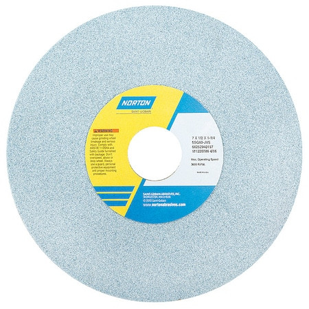 NORTON ABRASIVES Grinding Wheel, T1, 7x1/2x1.25, Ca, 60g, Pk5 - 66252940196