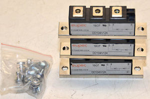 (3) EUPEC DD104N12K Modules with hardware