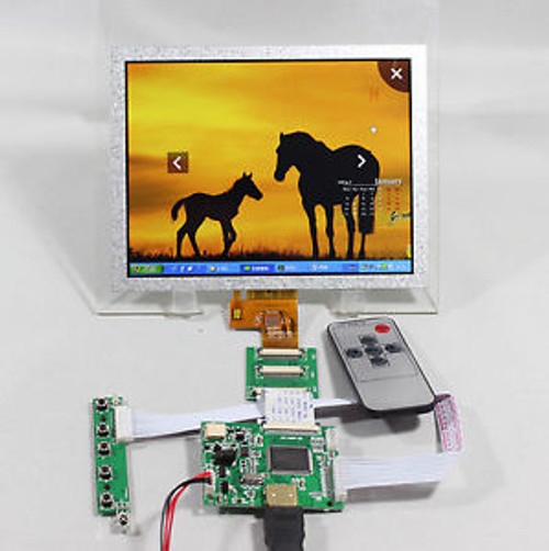 HDMI input LCD controller board+8inch 1024768 EJ080NA-04C lcd+Remote control