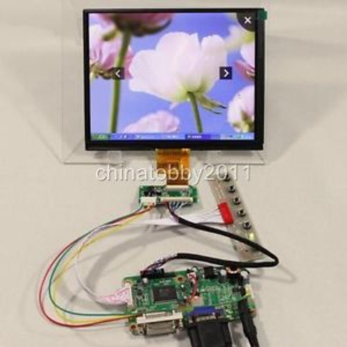 DVI+VGA LCD controller board+8inch HJ080IA-01E 1024768 IPS Lcd Panel