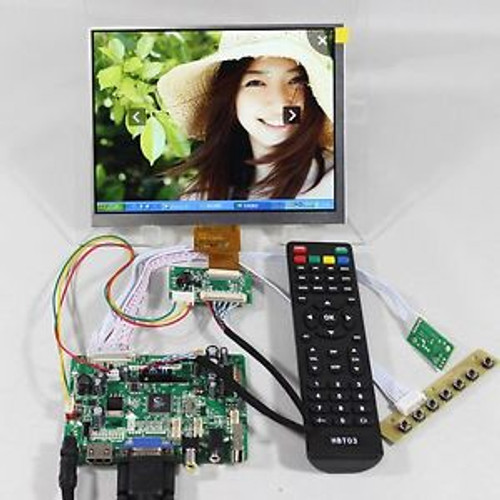 HDMI+VGA+AV+Audio+USB Control board+8inch HJ080IA-01E 1024768 IPS Lcd Panel