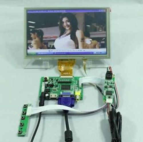 HDMI+VGA+2AV Driver board+8inch 800480 AT080TN64 lcd panel with touch panel