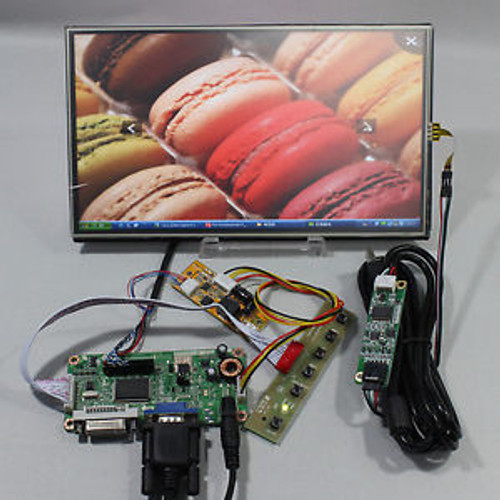 DVI+VGA controller board+10.1inch N101BCG-L21 1366768 IPS Lcd +Touch panel