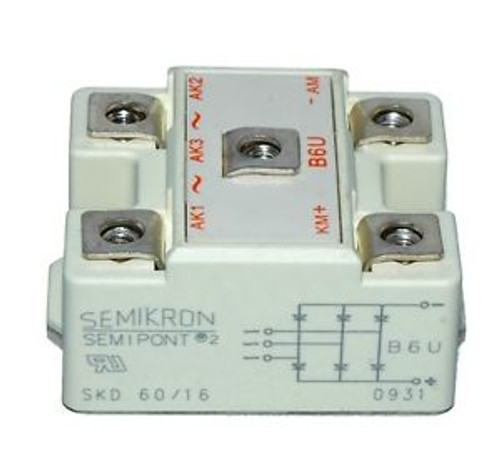 SKD60/16 Semikron Bridge Rectifier SKD60-16 NEW USA Seller