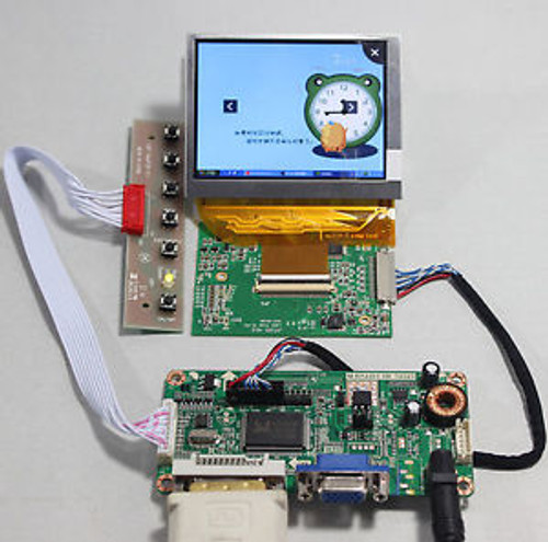 DVI+VGA controller board+3.5inch PD035VX2 640480 LCD panel