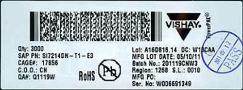 3000?â?Çö Vishay Si7214DN DUAL N-CHANNEL FET 30V 4.6A 40m? PowerPAK SMD SMT MOSFET