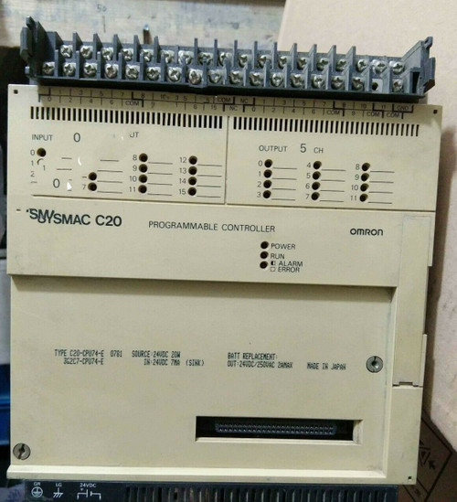 Used 02X7 3G2C7-Cpu74E Omron Sysmac C20 C20-Cpu74E Programmable Controller