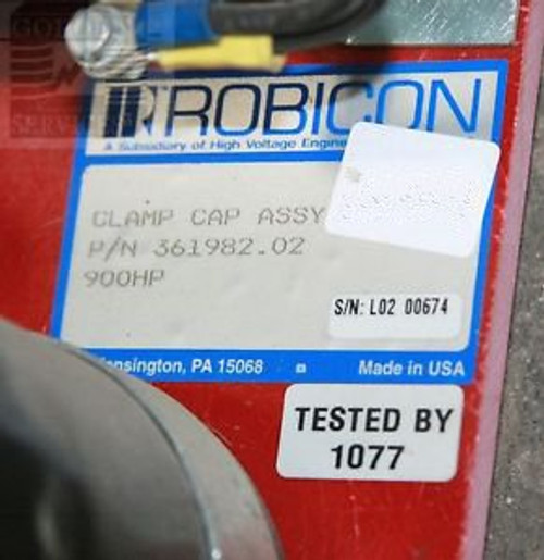 Robicon 361982.02 Clamp Cap Assy (900HP)