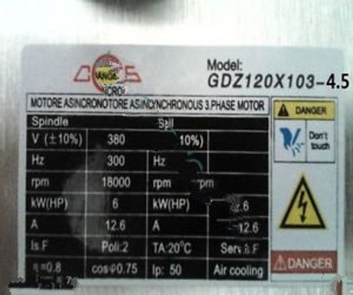 new GDZ120X103 4.5KW 380V 9.5A 300Hz ER32 Air-cooled Square Spi 90 DAYS WARRANTY