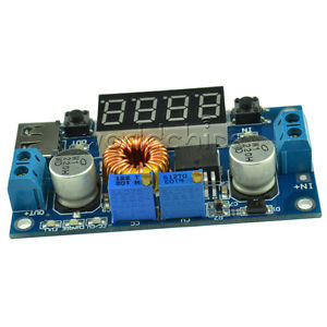 10Pcs 5A CC CV W/ USB Voltmeter LED Drive Step-down Lithium charger Power Module