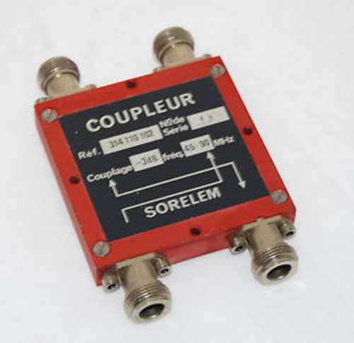 SOLEREM 45-90Mhz RF COAXIAL DIRECTIONAL FILTER N TYPE -3DB