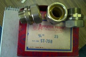 APPLETON ST-75B BRASS LIQUID CONNECTORS BOX OF 25