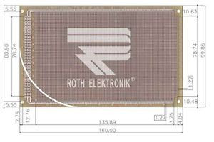 3x RE437-LF - SMD Laboratory Card, Platine FR4 1,27mm Contacts Throughout