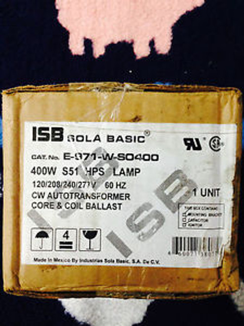 ISB Sola Basic E-971-W-S0400 BALLAST KIT