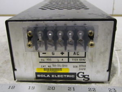 Sola Electric 28-24-250 Power Supply 24VDC