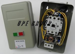 Magnetic Motor starter control w/ Push Button on/off 5hp 1ph 230v  34 amp