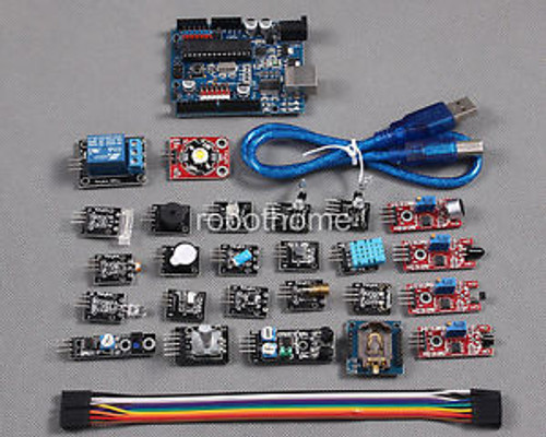 24 Modules Sensor Kit 24 Sensors Stable for Funduino Compatible Arduino